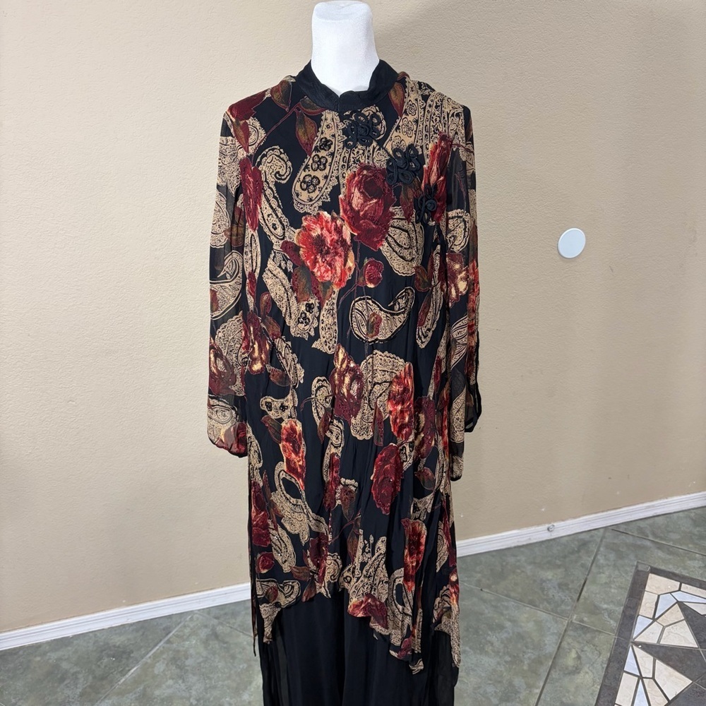 Women’s 2X Made in India Rayon Whimsigoth Vampire Grunge Dark Romantic Boho - Picture 2 of 15